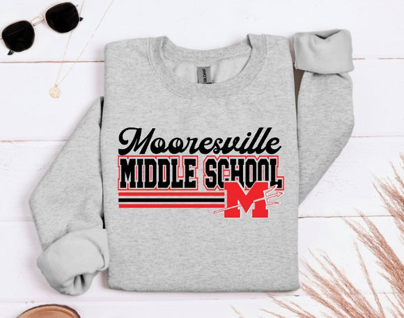 Mooresville Middle - You Choose The Shirt Style - Gray