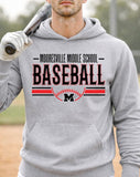 Mooresville Middle Baseball - You Choose The Shirt Style - Shirt Color Gray