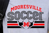 Mooresville Middle Soccer - You Choose The Shirt Style - Shirt Color Gray