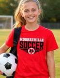 Mooresville Middle Soccer - You Choose The Shirt Style - Shirt Color Red
