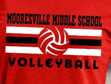 Mooresville Middle Volleyball - You Choose The Shirt Style - Shirt Color Red