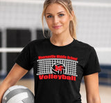 Mooresville Middle Volleyball - You Choose The Shirt Style - Shirt Color Black