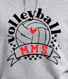 Mooresville Middle Volleyball - You Choose The Shirt Style - Shirt Color Gray