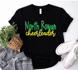 North Rowan High School Cheer - You Choose The Shirt Style - Black