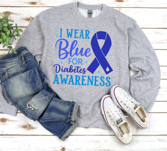 Diabetes Awareness - You Choose The Shirt Style - Shirt Color Is Gray