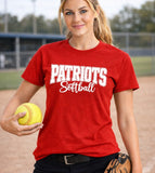 Patriots Softball - You Choose the Shirt Style - Shirt Color Is Red