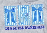 Diabetes Awareness - You Choose The Shirt Style - Shirt Color Is Gray