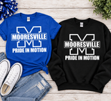 Mooresville Pride In Motion - You Choose The Shirt Style - Shirt Color is Royal or Black