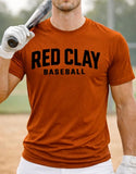 Red Clay - You Choose The Shirt Style -  Shirt Color Heather Orange
