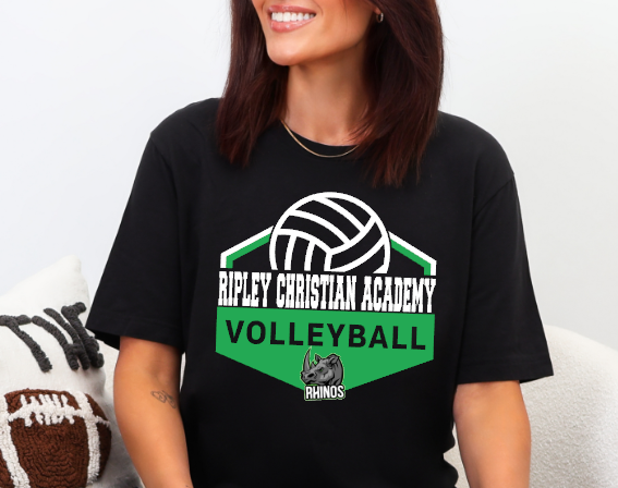 Ripley Rhinos Christian - You Choose The Shirt Style - Shirt Color is Black