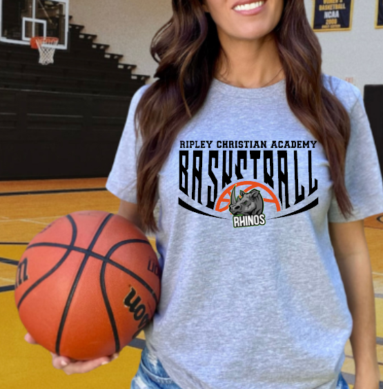 Ripley Rhinos Christian - You Choose The Shirt Style - Shirt Color is Gray