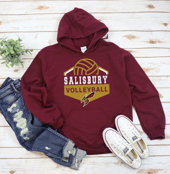 Salisbury Volleyball  - You Choose The Shirt Style - Maroon