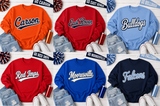 Custom Team Sweatshirt - You Choose The Colors & Text - Include Custom Request In Order Notes