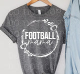 Football Mama - You Choose the Shirt Style - Dark Gray Color Shirt