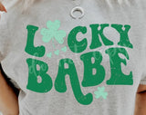 Lucky Babe - You Choose the Shirt Style - Gray Color Shirt