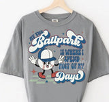 Baseball Ballpark - You Choose the Shirt Style - Gray Color Shirt