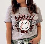 Baseball Mama - You Choose the Shirt Style - Gray Color Shirt