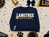 Langtree Lions Cheerleading - You Choose The Shirt Style - Shirt Color is Navy