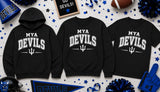 MYA Devils Football/Cheer - You Choose The Shirt Style - Shirt Color Is Black