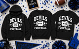 MYA Devils Football/Cheer - You Choose The Shirt Style - Shirt Color Is Black