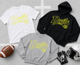 MYA Devils Football/Cheer - You Choose The Shirt Style & Color (Neon Yellow)