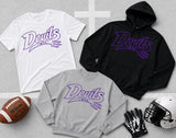 MYA Devils Football/Cheer - You Choose The Shirt Style & Color (Purple)