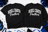 Iredell Charter School Panthers - You Choose The Shirt Style - Shirt Color is Black
