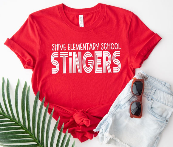 Shive Elementary School  - You Choose The Shirt Style - Red