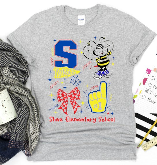 Shive Elementary School  - You Choose The Shirt Style - Gray