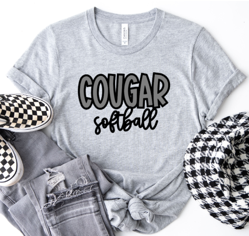 Cougar Softball - Shirt Color Is Gray