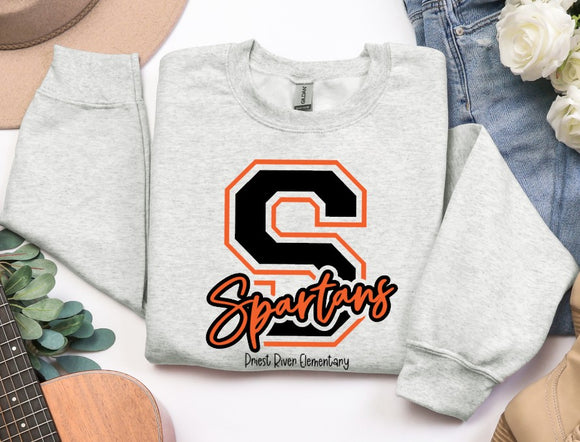 Priest River Spartans - You Choose The Shirt Style - Gray