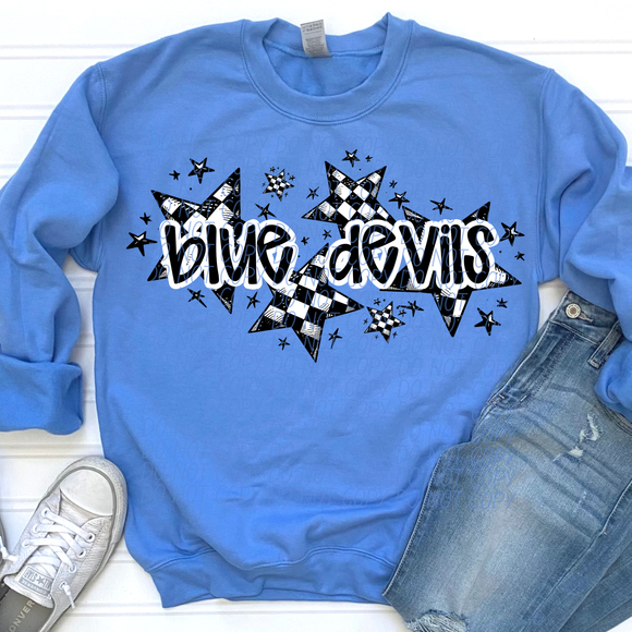 Checkered Star Mascot Design - You Choose The Shirt Style, Color & 165 Mascot Names To Choose From