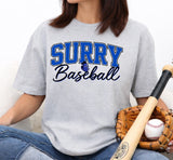 Surry Knights Baseball - You Choose the Shirt Style - Shirt Color Is Gray