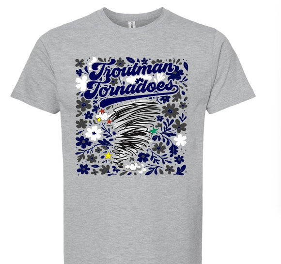 Troutman Elementary  - You Choose The Shirt Style - Shirt Color Is Gray