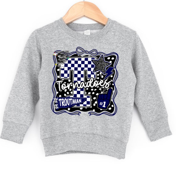 Troutman Elementary  - You Choose The Shirt Style - Shirt Color Is Gray