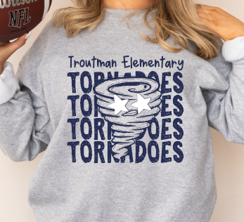 Troutman Elementary  - You Choose The Shirt Style - Shirt Color Is Gray