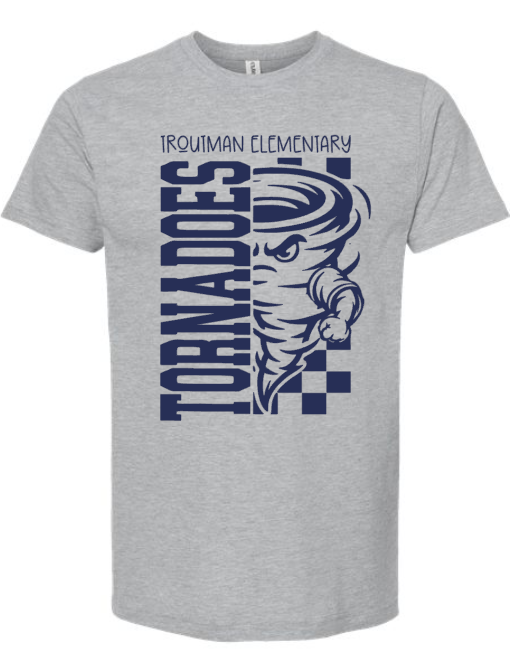 Troutman Elementary School - You Choose The Shirt Style - Shirt Color Is Gray