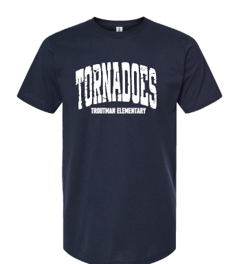 Troutman Elementary School - You Choose The Shirt Style - Shirt Color Is Navy