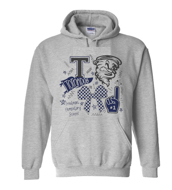 Troutman Elementary  - You Choose The Shirt Style - Shirt Color Is Gray