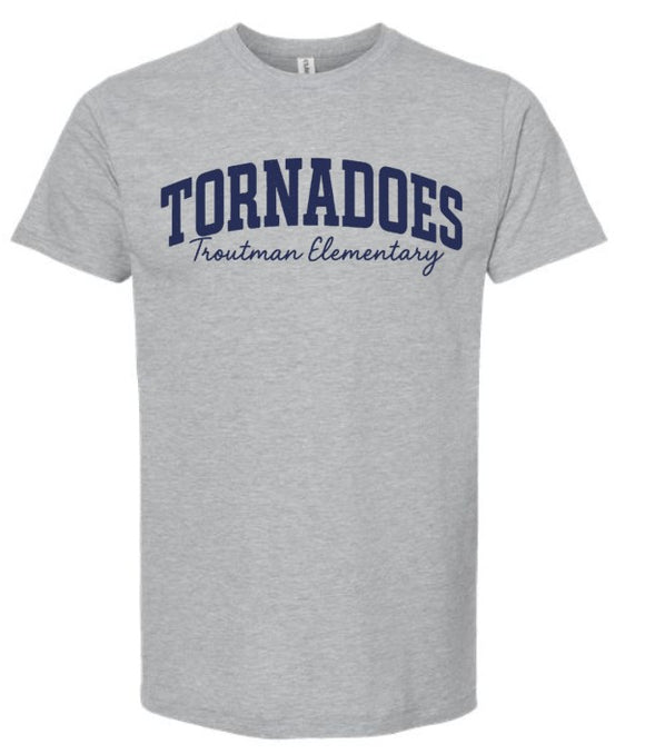 Troutman Elementary  - You Choose The Shirt Style - Shirt Color Is Gray