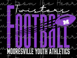 Mooresville Youth Athletics - Twisters - You Choose The Shirt Style - Shirt Color Is Black