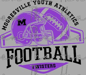 Mooresville Youth Athletics - Twisters - You Choose The Shirt Style - Shirt Color Is Gray