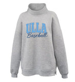 Arched Mascot Custom - Ladies Mockneck Sweatshirt - Shirt Color Is Gray