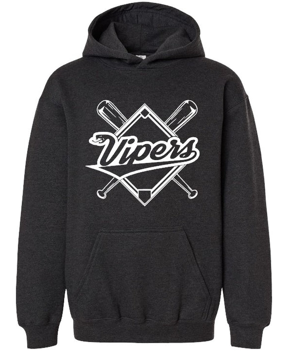 Vipers Baseball Graphic - Shirt Color Is Heather Black