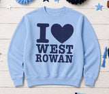 West Rowan Falcons - You Choose The Shirt Style - Shirt Color is Light Blue