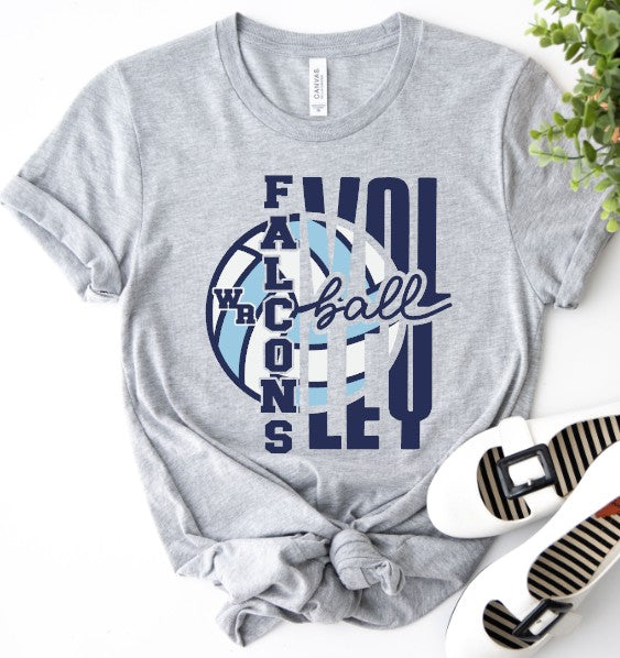 West Rowan Volleyball - You Choose The Shirt Style - Shirt Color Is Gray