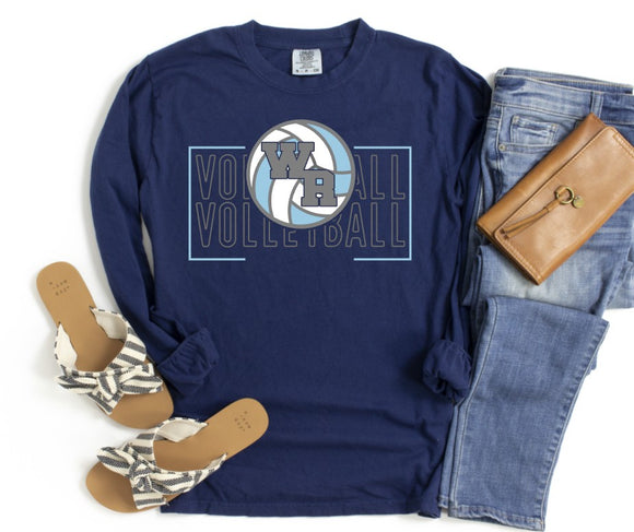 West Rowan Volleyball - You Choose The Shirt Style - Shirt Color Is Navy