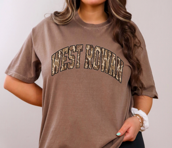 West Rowan Camo - You Choose The Shirt Style - Shirt Color Brown