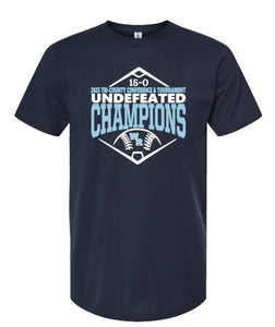 West Rowan Middle School Baseball Championship Shirt - Tultex Short Sleeve