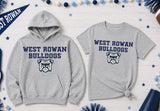 West Rowan Bulldogs - You Choose The Shirt Style - Shirt Color is Gray